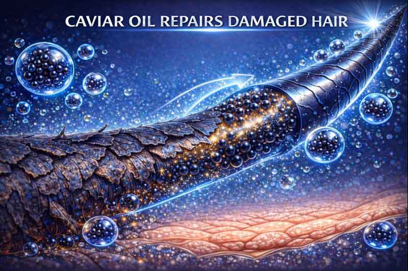 روغن خاویار برای موی آسیب دیده